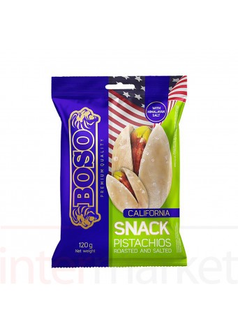Pistacijos skrudintos ir sūdytos BOSO CALIFORNIA 120g